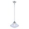 Vaxcel VAXCEL Huntley 1 Light Satin Nickel Farmhouse Schoolhouse Pendant Clear Glass P0268 - alternate 1