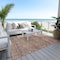 Homeroots 3' X 5' Coral And Black Striped Washable Indoor Outdoor Area Rug 605765 - alternate 6