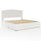 Martha Stewart Nyla King Upholstered Platform Bed with Curved Nailhead Headboard and Footboard Storage Drawer XH-8529-K-WH-MS - alternate 6