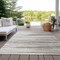 Homeroots 5' X 8' Ivory Brown And Gray Striped Washable Indoor Outdoor Area Rug 597254 - alternate 8