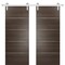 Sartodoors Sliding Double Barn Doors with Hardware, Planum 0020 Chocolate Ash, 13FT Rail Hangers Sturdy Set, M PLANUM0020DB-S-CA-48 x 96 (2* 24x96) - alternate 1