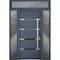 Vdomdoors Steel Door Deux 1105 Gray Graphite 2 Sidelight and Transom Window Stainless Inserts Single Modern P DEUX1105EXD-GRE-W14+36+14xH80+16-LH-O - alternate 6