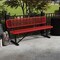 Leisure Craft Leisure Craft 6 FT Outdoor Bench with Back, Portable, Red B6WBP-RED - alternate 6