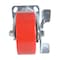 Vestil Polyurethane Swivel With Brake Caster 5 In. Diameter x 2 In. Width 661 Lb. Capacity Red CST-PU-5X2-S-BR - alternate 5