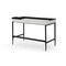 Homeroots 43" Black and White Writing Desk With Two Drawers 543770 - alternate 3