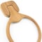 Homeroots Natural Solid Teak Wood Wall Mount Towel Ring 475861 - alternate 4