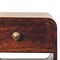 Homeroots 22" Walnut Solid Wood Square One Drawer Nightstand 651541 - alternate 7