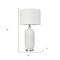 Homeroots 30" White And Nickel Glass Novelty Table Lamp With White Drum Shade 643367 - alternate 1