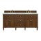 James Martin Vanities Lorelai 72''D Vanity, Mid-Century Walnut w/ Victorian Sil Silestone Top w/FreePower Wireless Charger 424-V72-WLT-FVSL - alternate 1