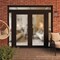 Vdomdoors Front Exterior Prehung Metal-Plastic Double Doors Frosted Glass / MANUX 8102 Matte Black / Office C MANUX8102DEXD-BLK-W14+72+14xH80+14-LH-I - alternate 2