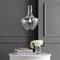 Jonathan Y Watts 13.25" 1-Light Mid-Century Modern Iron/Glass LED Pendant, Oil Rubbed Bronze/Clear JYL6401B - alternate 10
