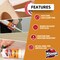 Krakenbond Kraken Bond No Nail Heavy Duty Construction Adhesive, Polyurethane, Clear, 10.1 oz, 1 Pack KR510PA - alternate 6