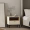 Manhattan Comfort Amara Nightstand in Cream and Natural Oak NS006-CR - alternate 1