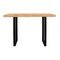 Homeroots 47" Natural and Black Solid Wood and Metal Live Edge Console Table 604538 - alternate 6