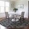 Homeroots 8' Black Gray And Ivory Round Geometric Washable Indoor Outdoor Area Rug 583326 - alternate 7
