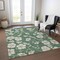 Homeroots 9' X 12' Sage And Ivory Floral Washable Indoor Outdoor Area Rug 600052 - alternate 5