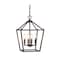 Jonathan Y Pagoda 12" 4-Light Classic Traditional Metal Cage Lantern LED Pendant, Oil Rubbed Bronze JYL7436A - alternate 1