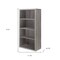 Homeroots Taupe Wood Four Tier Bookcase 333358 - alternate 4