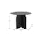 Homeroots 42" Black Solid Wood Pedestal Base Round Top Dining Table 712164 - alternate 4