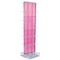 Azar Displays Pink Two-Sided Pegboard Floor Display On Studio Base with 50 6in Clear Hooks 700770-PNK-6C50 - alternate 6
