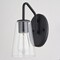 Vaxcel Beverly 1 Light Matte Black Bathroom Vanity Wall Sconce Fixture Clear Glass Shade, LED Compatible W0441 - alternate 8