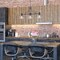 Vaxcel Beloit 3L LED Compatible Black Farmhouse Linear Chandelier Island Pendant Light Fixture Clear Glass H0293 - alternate 6