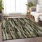 Homeroots 9' X 12' Brown Black And Green Striped Washable Indoor Outdoor Area Rug 603213 - alternate 8