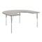 Flash Furniture Commercial Adjustable Height Horseshoe Activity Table-Standard Legs in LTGY XU-A6066-HRSE-LTGRY-T-A-GG - alternate 1