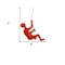 Homeroots 6" X 3" Red Resin Climbing Man Hanging Dimensional Sculpture 358139 - alternate 3