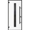 Vdomdoors Front Exterior Prehung Steel Door Ronex1055 Teak Entry Metal Modern Painted W36xH80 Right hand RONEX1055EXD-OAK-W36 X H80-RH-I - alternate 1