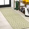 Jonathan Y Ourika Moroccan Geometric Textured Weave Light Green/Cream 2 ft. x 10 ft. Indoor/Outdoor Runner Rug SMB108N-210 - alternate 1