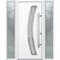Vdomdoors Steel Door Deux 6500 White 2 Sidelight Exterior Windows Stainless Inserts Single Modern Painted-W14 DEUX6500EXD-WS-W14+36+14 x H80-Left-hand Inswing - alternate 5