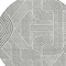 Homeroots 8' Gray And Ivory Round Abstract Washable Indoor Outdoor Area Rug 594937 - alternate 7