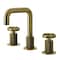 Kingston Brass Widespread Bathroom Faucet with Push Pop-Up Drain, Antique Brass KS1413RNX - alternate 1