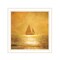 Homeroots Solo Gold Sunset Sailboat White Framed Print Wall Art 529606 - alternate 3