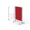Ghent 57''H X 40''W Nexus Mobile Jr. Partition, Porcelain Magnetic Whiteboard W/ Fabric Tackboard, Red NEX223MFP-98 - alternate 1