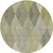 Homeroots 8' Olive Green Gray And Ivory Round Argyle Washable Indoor Outdoor Area Rug 613713 - alternate 5