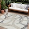 Homeroots 10' X 14' Ivory Gray And Beige Abstract Washable Indoor Outdoor Area Rug 599135 - alternate 1