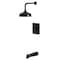 Kingston Brass Single-Handle Pressure Balanced Tub and Shower Faucet, Matte Black KB6340BX - alternate 1
