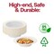Smarty Had A Party 5 oz White with Gold Edge Rim Round Disposable Plastic Dessert Bowls 120 Bowls, 120PK 115WHG-CASE - alternate 5