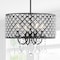 Jonathan Y Gigi 17 in. Metal/Crystal Adjustable LED Drop Chandelier, Black/Clear JYL7464A - alternate 13