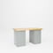 Pucel Pedestal Bench with Door Cabinet, 60 in W x 30 in D x 34 in H, Gray CB-3060-W - alternate 1