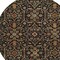 Homeroots 8' Black Brown And Red Round Floral Washable Indoor Outdoor Area Rug 604579 - alternate 8