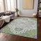 Homeroots 8' X 10' Artichoke Green Blue And Ivory Oriental Washable Indoor Outdoor Area Rug 596605 - alternate 7