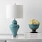 Jonathan Y Qin 22" Ceramic/Iron Classic Cottage LED Table Lamp, Jade Green, 2PK JYL6602A-SET2 - alternate 10