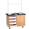 Diversified Spaces Mobile Demo Table w/Sink and Rod Sockets, 48" W, 36" Height, 500 lb 4222K - alternate 1