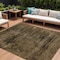 Homeroots 8' X 10' Brown And Charcoal Floral Washable Indoor Outdoor Area Rug 631008 - alternate 1