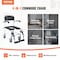 Vevor 350lbs Bedside Commode Toilet Chair Lockable Wheels Footrest Flip-up Arm FBL735200 - alternate 5