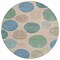 Homeroots 8' Teal Blue Ivory And Pale Aqua Round Geometric Washable Indoor Outdoor Area Rug 630593 - alternate 5