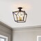 Jonathan Y Plains 12" 4-Light Modern Farmhouse Metal Open-Frame Pagoda LED Semi Flush Mount Mini Lantern, Oil Ru JYL7610G - alternate 10